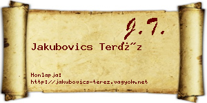 Jakubovics Teréz névjegykártya